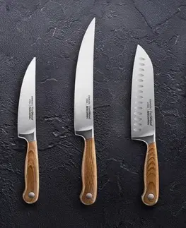 Kuchynské nože Tescoma Nôž Santoku FEELWOOD, 17 cm