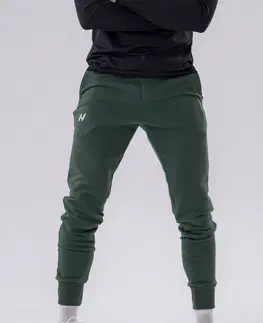 Pánske klasické nohavice Pánske tepláky Nebbia „Reset“ 321 Dark Green - XL