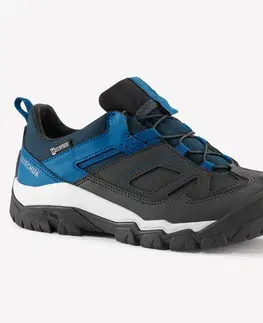 tenis Detská nepremokavá turistická obuv Crossrock so šnúrkami 35-38 modrá