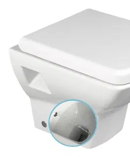 Záchody ISVEA - SOLUZIONE závesná WC misa s bidet. spŕškou, 35x50,5cm, biela 10SZ02002 DL