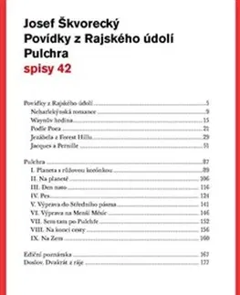 Česká beletria Povídky z Rajského údolí. Pulchra - Josef Škvorecký