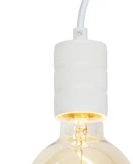 Kolajnicove svietidla Závesná lampa s koľajnicovým závesom biela - Cavalux