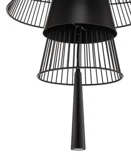Závesné svietidlá Forestier Forestier Gravity 1 závesná lampa Ø 86 cm čierna