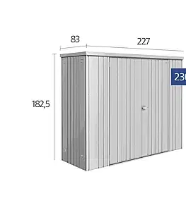 Úložné boxy Biohort Skriňa na náradie Biohort vel. 230 227 x 83 (sivý kremeň metalíza) 230 cm (2 krabice)