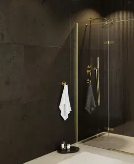 Sprchovacie kúty HOPA - Obdĺžnikový sprchovací kút PIXA GOLD - Rozmer A - 100 cm, Rozmer B - 80 cm, Smer zatvárania - Pravé (DX) BCPIXA1080OBDPG