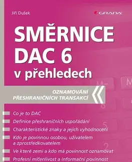Dane, účtovníctvo Směrnice DAC 6 v přehledech - Jiří Dušek