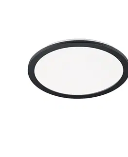 Stropne svietidla LED panel okrúhly čierny 40 cm vrátane LED 3-stupňové stmievanie - Lope