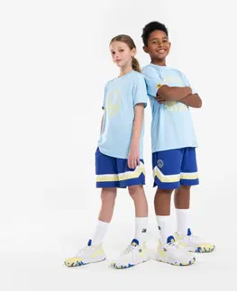 basketbal Detské basketbalové šortky SH 900 NBA Warriors modré