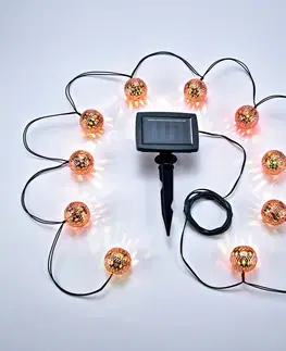 Vonkajšie osvetlenie LED reťaz s 10 lampičkami
