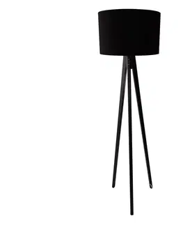 Lampy  Stojacia lampa ROLLER 1xE27/60W/230V wenge čierna 