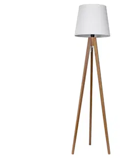 Lampy  Stojacia lampa CONE 1xE27/60W/230V dub biela 