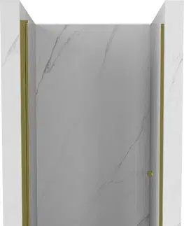 Sprchovacie kúty MEXEN - Pretória sprchové dvere krídlové 100 cm, transparent, zlaté 852-100-000-50-00