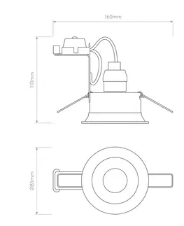 Zapustené svietidlá Astro Astro Minima Round Adjustable svietidlo čierne