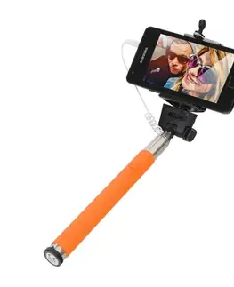 Držiaky na mobil Omega Monopod Selfie Stick, oranžové