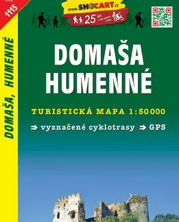 Turistika, skaly Domaša, Humenné 1: 50 000 TM 1115