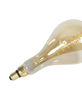 Ziarovky E27 stmievateľná LED žiarovka so špirálovým vláknom PS160 Smoke 3W 200 lm 2200K