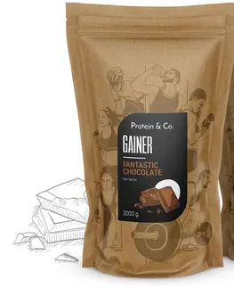 Sacharidy a gainery Protein & Co. Gainer 4 kg (2× 2 kg) Zvoľ príchuť: Fantastic chocolate, PRÍCHUŤ: Fantastic chocolate