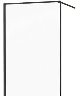Sprchové dvere MEXEN/S - KIOTO Sprchová zástena WALK-IN 90x200 cm 8 mm, čierna, čierny profil 800-090-101-70-70
