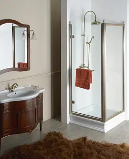 Sprchovacie kúty GELCO - ANTIQUE sprchové dvere 800, číre sklo, lavé, bronz GQ1280LC