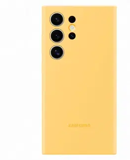 Puzdrá na mobilné telefóny Puzdro Silicone Cover pre Samsung Galaxy S24 Ultra, yellow EF-PS928TYEGWW