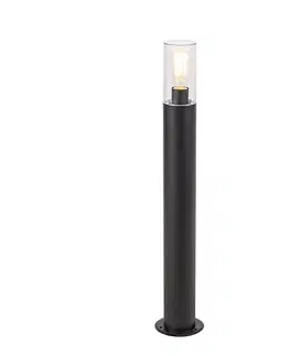 Vonkajsie osvetlenie Moderné stojace vonkajšie svietidlo čierne 80 cm - Rullo