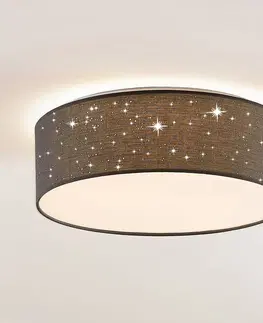 Stropné svietidlá Lindby Lindby Ellamina stropné LED 40 cm tmavosivá