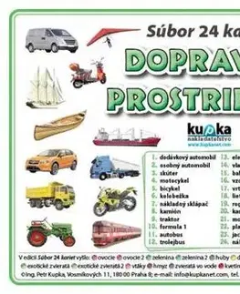 Učebnice pre ZŠ - ostatné Súbor 24 kariet - dopravné prostriedky - Petr Kupka