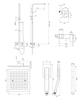 Sprchy a sprchové panely OMNIRES - FRESH sprchový stĺp chróm /CR/ FR7144CR