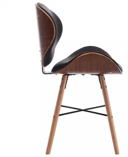 Jedálenské stoličky a kreslá Jedálenská stolička 2 ks ohýbané drevo Dekorhome Hnedá / krémová
