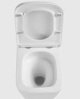 Záchody DEANTE Podstavný rám, pre závesné WC misy + SLIM tlačidlo chrom + WC INVENA FLORINA WITH SOFT  se sedlem RIMLESS CST_WC01 051P FL1