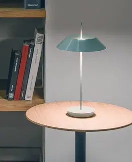 Stolové lampy Vibia Vibia Mayfair Mini stolová LED, batéria, zelená