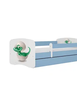 Jednolôžkové postele Detská Posteľ. Babydreams+Sz+M Modrá 70x140 Dino