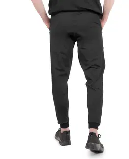 Pánske klasické nohavice Pánske tepláky inSPORTline Comfyday Man predĺžená - čierna - XL