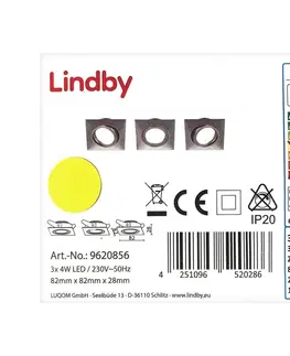 Svietidlá Lindby Lindby - SADA 3x LED Podhľadové svietidlo ANDREJ LED/4W/230V 