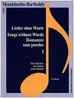 Hudba - noty, spevníky, príručky Mendelssohn-Bartholdy, Lieder ohne Worte I - Felix Mendelssoh-Bartholdy