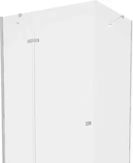 Vane MEXEN/S - Roma sprchovací kút 100x80 cm, transparent, chróm + čierna vanička so sifónom 854-100-080-01-00-4070