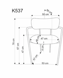 Jedálenské zostavy Jedálenská stolička K537 HALMAR Krémová