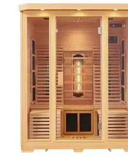 Bývanie a doplnky Juskys Infračervená sauna/ tepelná kabína Helsinki 150 s triplexným vykurovacím systémom a drevom Hemlock
