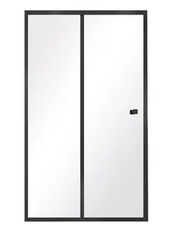 Sprchovacie kúty HOPA - Sprchové dvere DUO SLIDE BLACK - FARBA rámu - Čierna, Rozmer A - 100, Rozmer C - 195, Smer zatvárania - Univerzálne Ľavé / Pravé, Výplň - Číre bezpečnostné sklo - 6 mm BCDUOSL10BC