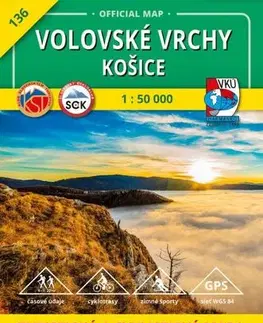 Turistika, skaly Volovské vrchy, Košice - TM 136, 1: 50 000