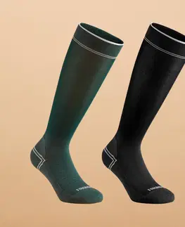 ponožky Jazdecké podkolienky extra tenké zelené