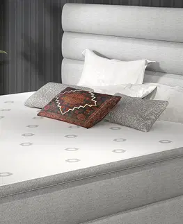 Postele NABBI Spezia 160 čalúnená manželská posteľ s úložným priestorom khaki
