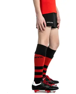 ragby Detské šortky na rugby R100 čierne