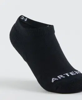 bedminton Detské športové ponožky RS 100 nízke 3 páry čierne