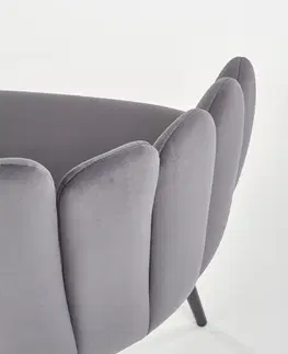 Jedálenské stoličky HALMAR K410 jedálenské kreslo tmavosivá / čierna