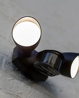 Vonkajšie nástenné svietidlá so senzorom LUTEC LED reflektor vonkajší Shrimp, snímač z hliníka