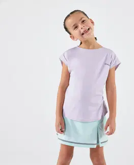 bedminton Dievčenské tričko TTS Soft na tenis fialové