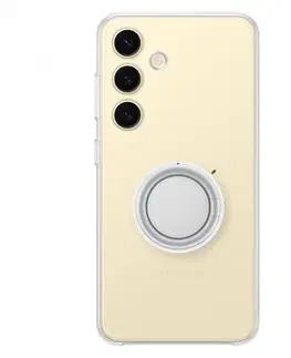Puzdrá na mobilné telefóny Puzdro Clear Gadget pre Samsung Galaxy S24, transparent (s odnímateľným úchytom) EF-XS921CTEGWW