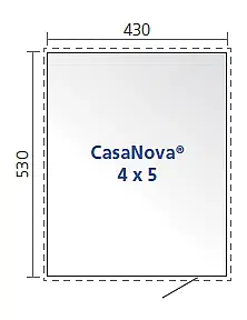 CASANOVA Biohort Záhradný domček BIOHORT CasaNova DUO 430 x 530 (strieborná metalíza) orientace dverí vľavo