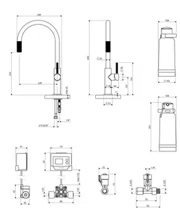 Kuchynské drezy OMNIRES OMNIRES - SWITCH drezová batéria so sadou filtra D1, brúsená mosadz SW9057-FD1BSB